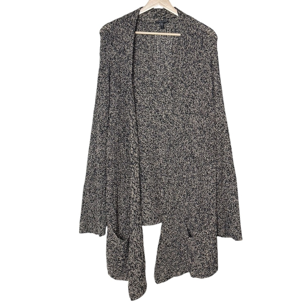 Eileen Fisher Peruvian Mottled Knit Slouchy Open Front Cardigan Size 1X Pockets